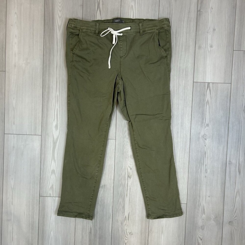 Olive Drawstring Utility Pants - Women